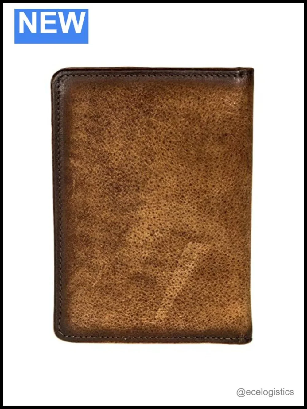 Genuine Full-Grain Leather Magnetic Wallet with ID Slots, Checkbook & Coin